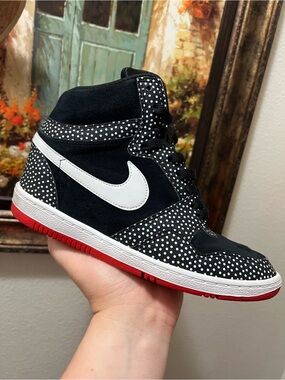 Nike Force Sky High Hidden Wedge Polka Dot Shoes